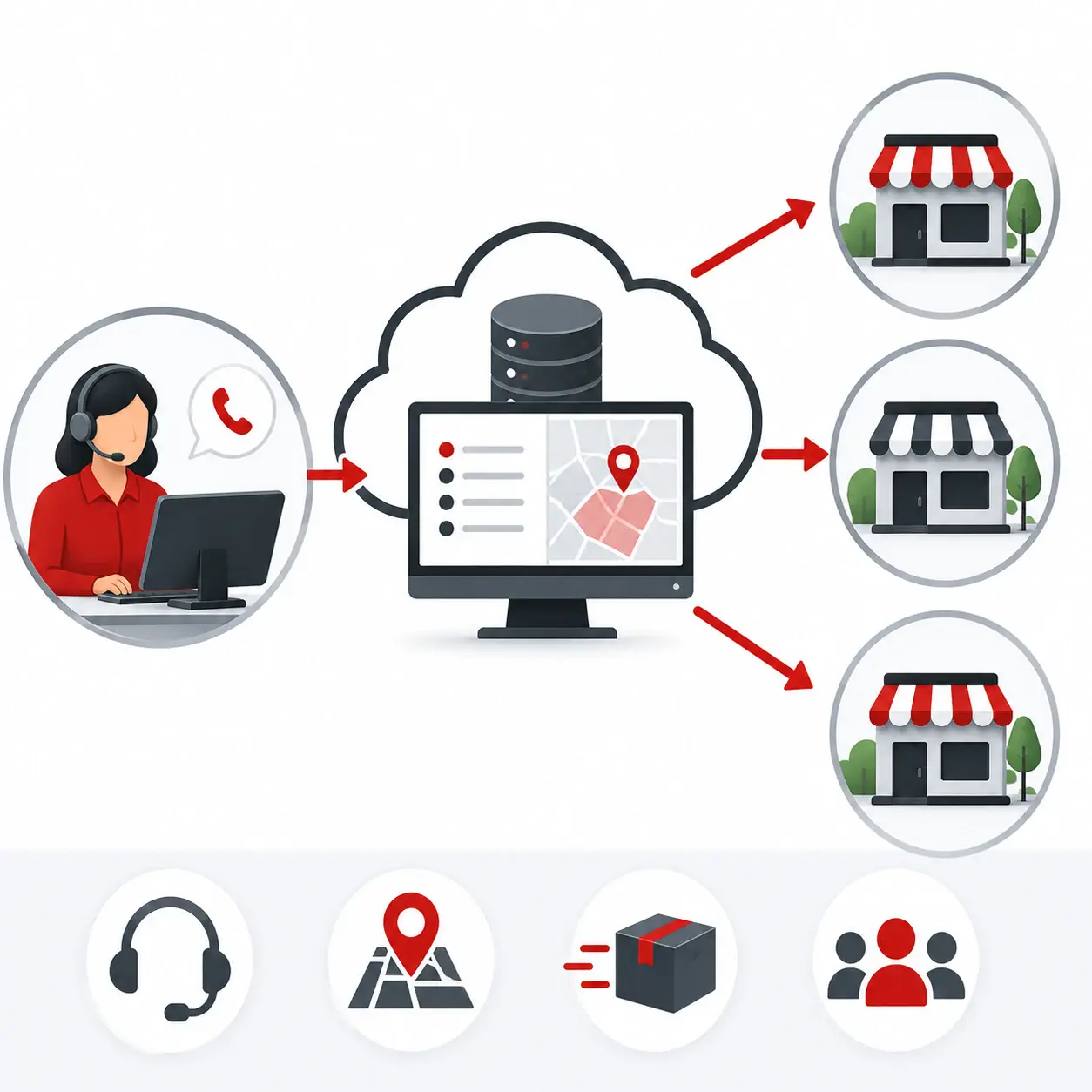 EOCloud Pro Call-Center für zentrale Bestellannahme